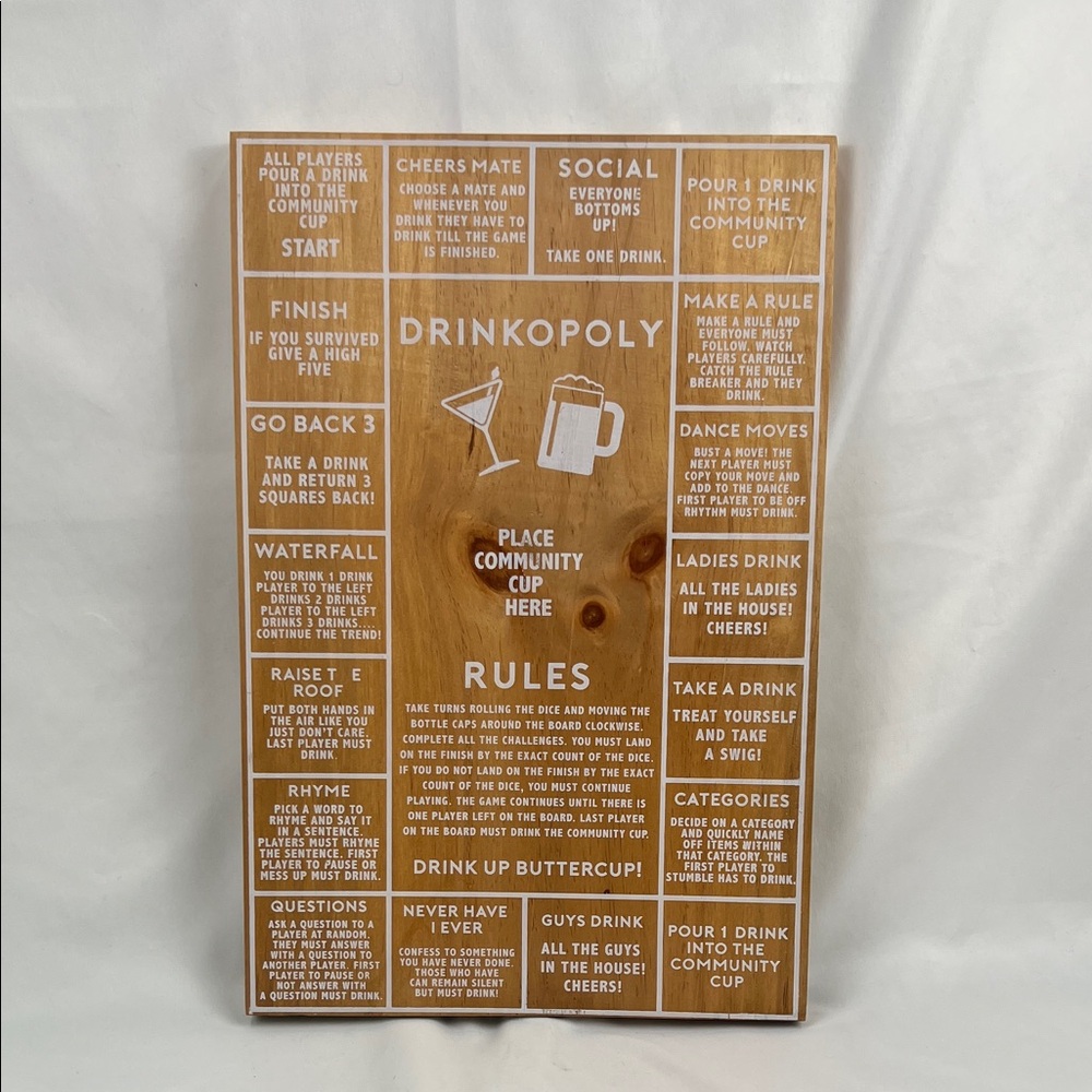 Board Game - Drinkopoly - All you need is dice and some bottle caps!